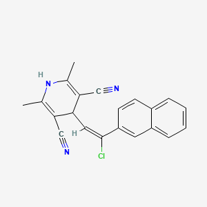 4-[2-Chloro-2-(2-naphthyl)vinyl]-2,6-dimethyl-1,4-dihydro-3,5-pyridinedicarbonitrile