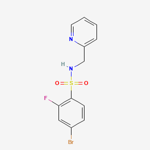 4-bromo-2-fluoro-N-(2-pyridinylmethyl)benzenesulfonamide