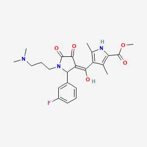 methyl 4-{[1-[3-(dimethylamino)propyl]-2-(3-fluorophenyl)-4-hydroxy-5-oxo-2,5-dihydro-1H-pyrrol-3-yl]carbonyl}-3,5-dimethyl-1H-pyrrole-2-carboxylate