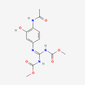 molecular formula C13H16N4O6 B13373858 2-Hydroxy-4-({[(methoxycarbonyl)amino][(methoxycarbonyl)imino]methyl}amino)phenylacetamide 