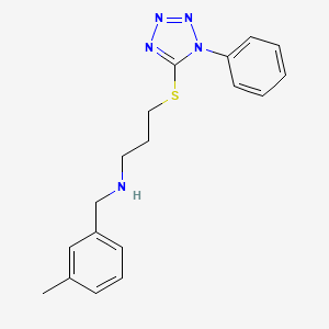 N-(3-methylbenzyl)-N-{3-[(1-phenyl-1H-tetraazol-5-yl)sulfanyl]propyl}amine