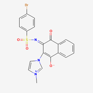 3-(3-{[(4-bromophenyl)sulfonyl]amidyl}-1,4-dioxo-1,4-dihydro-2-naphthalenyl)-1-methyl-1H-imidazol-3-ium