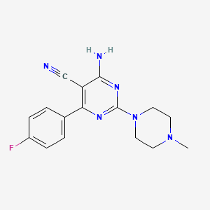 4-Amino-6-(4-fluorophenyl)-2-(4-methyl-1-piperazinyl)-5-pyrimidinecarbonitrile