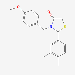 2-(3,4-Dimethylphenyl)-3-(4-methoxybenzyl)-1,3-thiazolidin-4-one