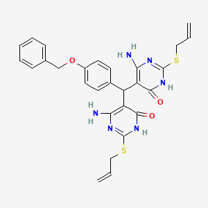 2-(allylsulfanyl)-5-{[2-(allylsulfanyl)-6-amino-4-oxo-1,4-dihydro-5-pyrimidinyl][4-(benzyloxy)phenyl]methyl}-6-amino-4(1H)-pyrimidinone