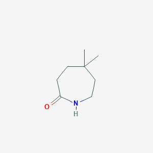 molecular formula C8H15NO B1337428 5,5-Dimethylazepan-2-one CAS No. 62596-04-7