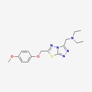 molecular formula C16H21N5O2S B13374285 N,N-diethyl-N-({6-[(4-methoxyphenoxy)methyl][1,2,4]triazolo[3,4-b][1,3,4]thiadiazol-3-yl}methyl)amine 