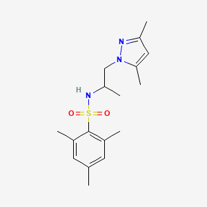 molecular formula C17H25N3O2S B13374303 N-[2-(3,5-dimethyl-1H-pyrazol-1-yl)-1-methylethyl]-2,4,6-trimethylbenzenesulfonamide CAS No. 1015845-92-7