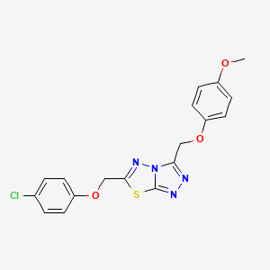 6-[(4-Chlorophenoxy)methyl]-3-[(4-methoxyphenoxy)methyl][1,2,4]triazolo[3,4-b][1,3,4]thiadiazole