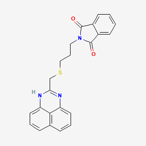 molecular formula C23H19N3O2S B13374313 2-{3-[(1H-perimidin-2-ylmethyl)sulfanyl]propyl}-1H-isoindole-1,3(2H)-dione 