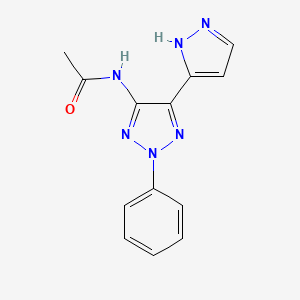 molecular formula C13H12N6O B13374317 N-[2-phenyl-5-(1H-pyrazol-3-yl)-2H-1,2,3-triazol-4-yl]acetamide 