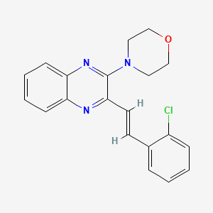 molecular formula C20H18ClN3O B13374323 2-[2-(2-Chlorophenyl)vinyl]-3-(4-morpholinyl)quinoxaline 