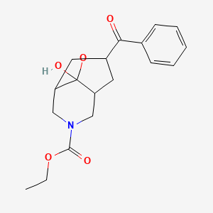 Ethyl 1-benzoyl-8-hydroxy-9-oxa-5-azatricyclo[5.2.1.0~3,8~]decane-5-carboxylate