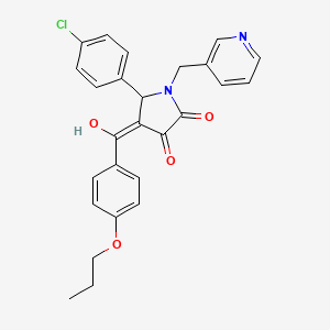 5-(4-chlorophenyl)-3-hydroxy-4-(4-propoxybenzoyl)-1-(3-pyridinylmethyl)-1,5-dihydro-2H-pyrrol-2-one