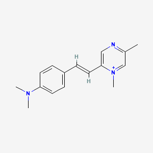 2-{2-[4-(Dimethylamino)phenyl]vinyl}-1,5-dimethylpyrazin-1-ium