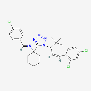 1-{1-[1-tert-butyl-3-(2,4-dichlorophenyl)-2-propenyl]-1H-tetraazol-5-yl}-N-(4-chlorobenzylidene)cyclohexanamine