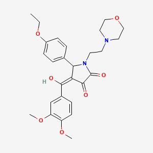 4-(3,4-dimethoxybenzoyl)-5-(4-ethoxyphenyl)-3-hydroxy-1-[2-(4-morpholinyl)ethyl]-1,5-dihydro-2H-pyrrol-2-one