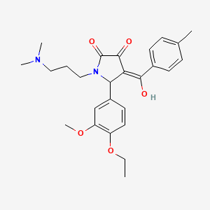 1-[3-(dimethylamino)propyl]-5-(4-ethoxy-3-methoxyphenyl)-3-hydroxy-4-(4-methylbenzoyl)-1,5-dihydro-2H-pyrrol-2-one