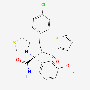 [7'-(4-Chlorophenyl)-1,1',2,6',7',7'a-hexahydro-5-methoxy-2-oxospiro(indole-3,5'-pyrrolo[1,2-c][1,3]thiazole)-6'-yl](2-thienyl)methanone