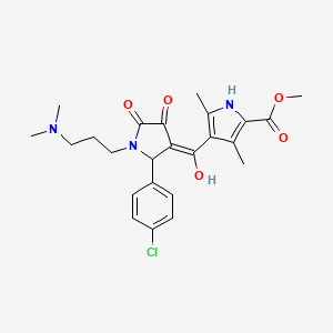 methyl 4-({2-(4-chlorophenyl)-1-[3-(dimethylamino)propyl]-4-hydroxy-5-oxo-2,5-dihydro-1H-pyrrol-3-yl}carbonyl)-3,5-dimethyl-1H-pyrrole-2-carboxylate