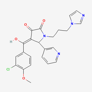 4-(3-chloro-4-methoxybenzoyl)-3-hydroxy-1-[3-(1H-imidazol-1-yl)propyl]-5-(3-pyridinyl)-1,5-dihydro-2H-pyrrol-2-one