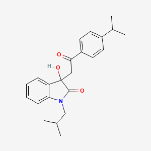 3-hydroxy-1-isobutyl-3-[2-(4-isopropylphenyl)-2-oxoethyl]-1,3-dihydro-2H-indol-2-one