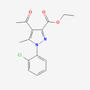 ethyl 4-acetyl-1-(2-chlorophenyl)-5-methyl-1H-pyrazole-3-carboxylate