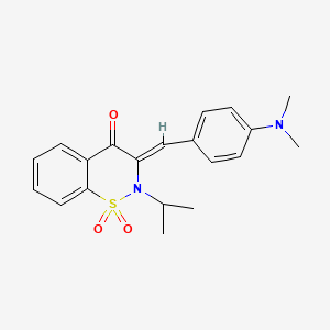 3-[4-(dimethylamino)benzylidene]-2-isopropyl-2,3-dihydro-4H-1,2-benzothiazin-4-one 1,1-dioxide