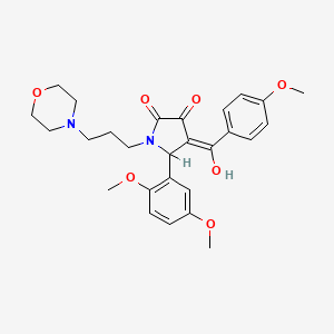 5-(2,5-dimethoxyphenyl)-3-hydroxy-4-(4-methoxybenzoyl)-1-[3-(4-morpholinyl)propyl]-1,5-dihydro-2H-pyrrol-2-one