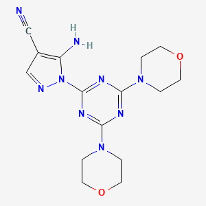 5-amino-1-[4,6-di(4-morpholinyl)-1,3,5-triazin-2-yl]-1H-pyrazole-4-carbonitrile