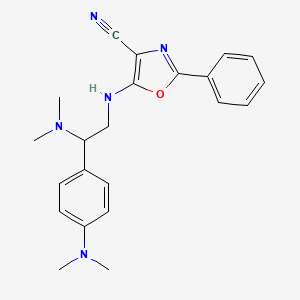 5-({2-(Dimethylamino)-2-[4-(dimethylamino)phenyl]ethyl}amino)-2-phenyl-1,3-oxazole-4-carbonitrile