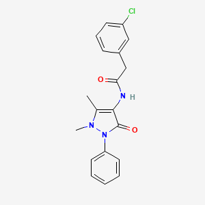 2-(3-chlorophenyl)-N-(1,5-dimethyl-3-oxo-2-phenyl-2,3-dihydro-1H-pyrazol-4-yl)acetamide