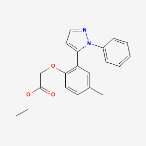 molecular formula C20H20N2O3 B13374621 ethyl [4-methyl-2-(1-phenyl-1H-pyrazol-5-yl)phenoxy]acetate 