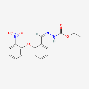 Ethyl 2-(2-{2-nitrophenoxy}benzylidene)hydrazinecarboxylate