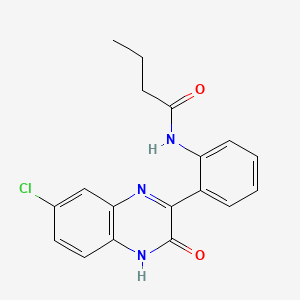 N-[2-(7-chloro-3-oxo-3,4-dihydro-2-quinoxalinyl)phenyl]butanamide