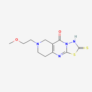 7-(2-methoxyethyl)-2-sulfanyl-6,7,8,9-tetrahydro-5H-pyrido[4,3-d][1,3,4]thiadiazolo[3,2-a]pyrimidin-5-one