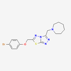 [3-(1-Azepanylmethyl)[1,2,4]triazolo[3,4-b][1,3,4]thiadiazol-6-yl]methyl 4-bromophenyl ether