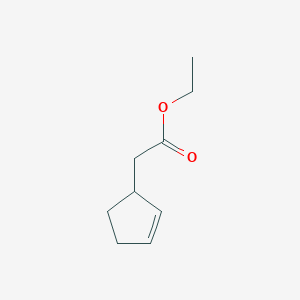 molecular formula C9H14O2 B1337465 2-环戊烯-1-乙酸，乙酯 CAS No. 15848-49-4
