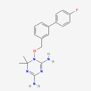 4-Amino-1-[(4'-fluoro[1,1'-biphenyl]-3-yl)methoxy]-6,6-dimethyl-1,6-dihydro-1,3,5-triazin-2-ylamine