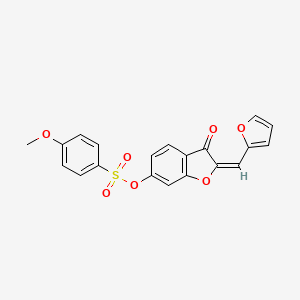 molecular formula C20H14O7S B13374686 2-(2-Furylmethylene)-3-oxo-2,3-dihydro-1-benzofuran-6-yl 4-methoxybenzenesulfonate 