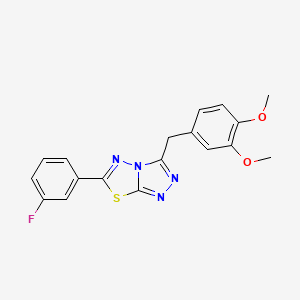 3-(3,4-Dimethoxybenzyl)-6-(3-fluorophenyl)[1,2,4]triazolo[3,4-b][1,3,4]thiadiazole