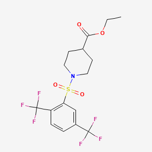 Ethyl 1-{[2,5-bis(trifluoromethyl)phenyl]sulfonyl}-4-piperidinecarboxylate