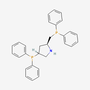 molecular formula C29H29NP2 B1337478 (2S,4S)-(-)-4-二苯基膦基-2-(二苯基膦甲基)吡咯烷 CAS No. 61478-29-3