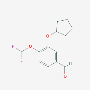 B133748 3-(Cyclopentyloxy)-4-(difluoromethoxy)benzaldehyde CAS No. 153587-14-5