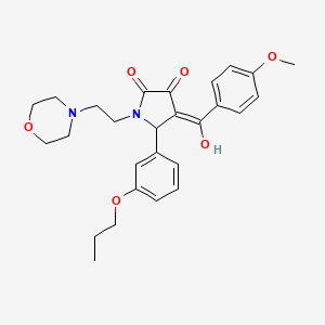 3-hydroxy-4-(4-methoxybenzoyl)-1-[2-(4-morpholinyl)ethyl]-5-(3-propoxyphenyl)-1,5-dihydro-2H-pyrrol-2-one