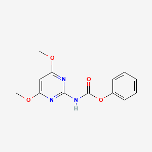 molecular formula C13H13N3O4 B1337488 苯基 N-(4,6-二甲氧基嘧啶-2-基)氨基甲酸酯 CAS No. 89392-03-0