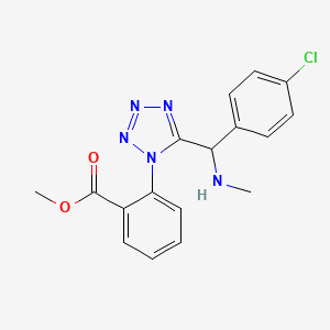 methyl 2-{5-[(4-chlorophenyl)(methylamino)methyl]-1H-tetraazol-1-yl}benzoate