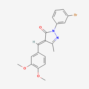 2-(3-bromophenyl)-4-(3,4-dimethoxybenzylidene)-5-methyl-2,4-dihydro-3H-pyrazol-3-one