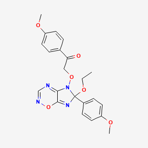 2-[(6-ethoxy-6-(4-methoxyphenyl)imidazo[4,5-e][1,2,4]oxadiazin-5(6H)-yl)oxy]-1-(4-methoxyphenyl)ethanone