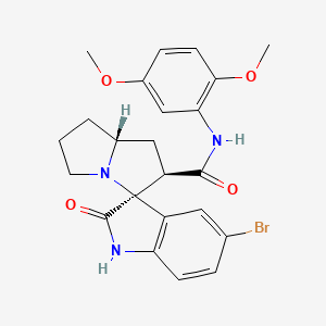 (2'S,3R,7a'S)-5-bromo-N-(2,5-dimethoxyphenyl)-2-oxo-1',2',5',6',7',7a'-hexahydrospiro[indoline-3,3'-pyrrolizine]-2'-carboxamide